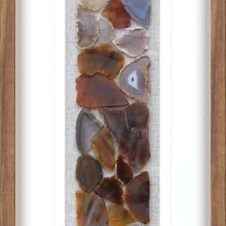 Natural Agate Shadow Box Home Deco Wall Art 30 x 60 x 3cm