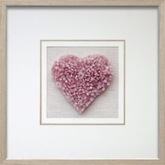 Natural Rose Quartz Shadow Box Home Deco Wall Art 60 x 60 x 7cm