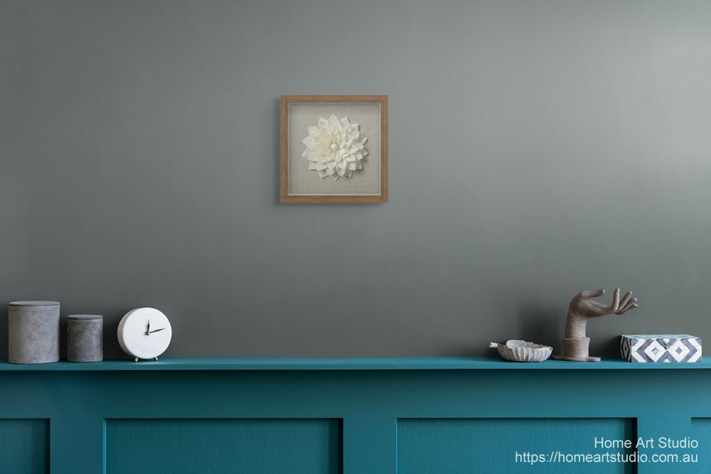 Crepe Paper Shadow Box Home Deco Wall Art 30 x 30 x 3cm - Image 2