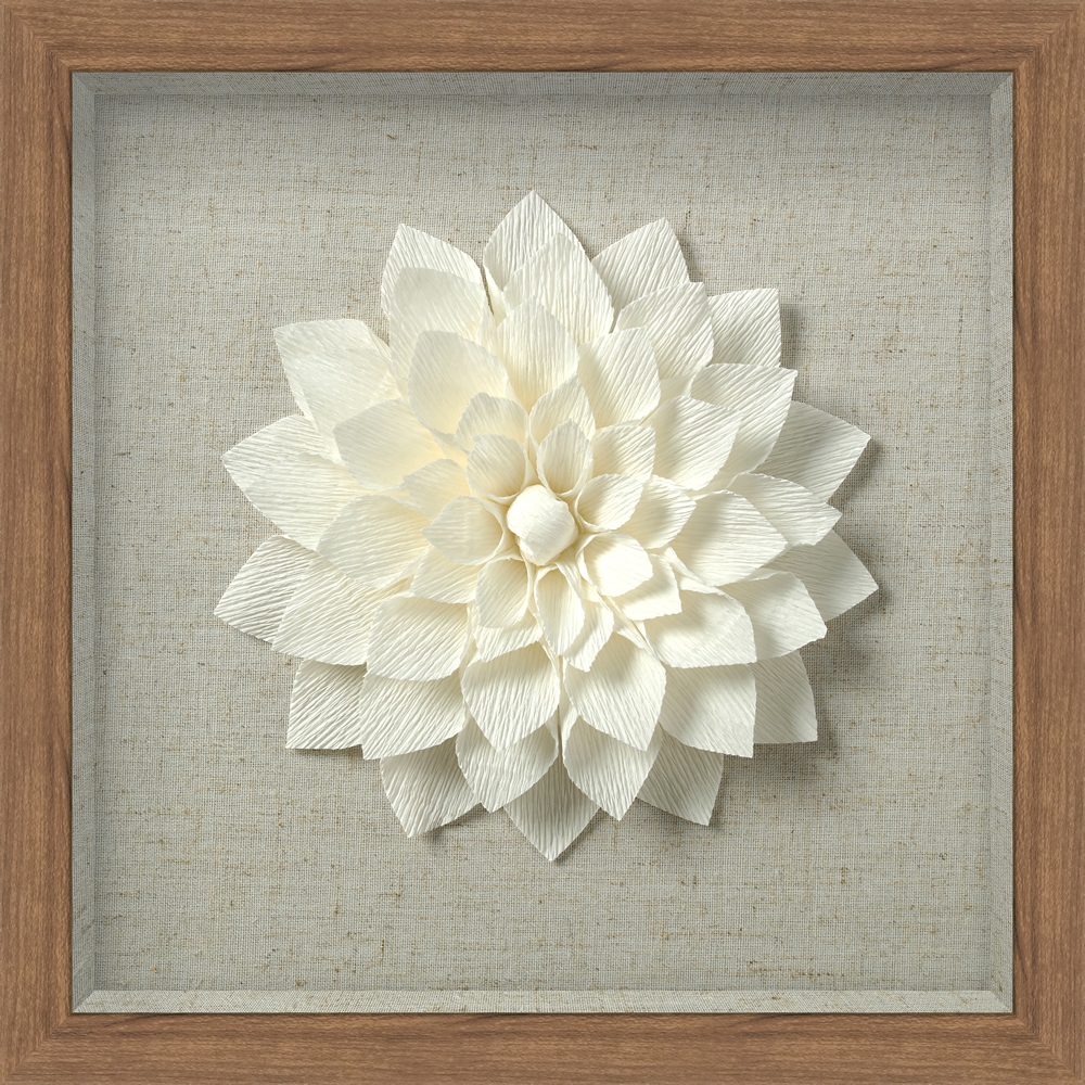 Crepe Paper Shadow Box Home Deco Wall Art 30 x 30 x 3cm