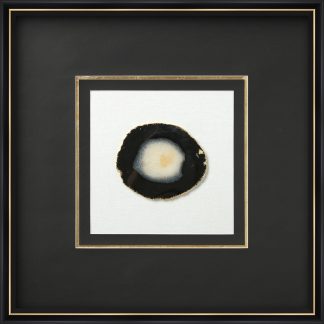 Natural Black Agate Shadow Box Home Deco Wall Art 60 x 60 x 3cm