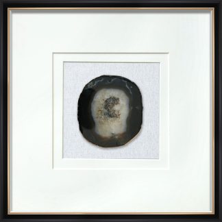Natural Black Agate Shadow Box Home Deco Wall Art 50 x 50 x 3cm